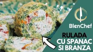 Ruladă cu spanac și brânză