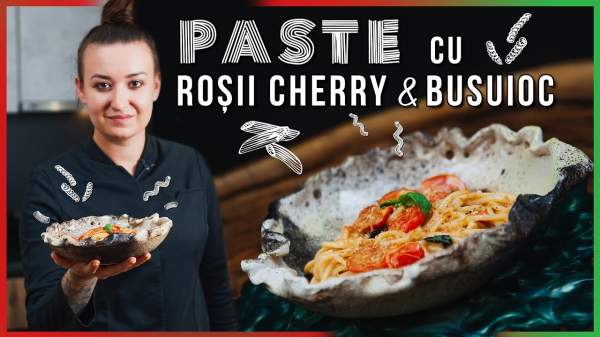 Paste cu roșii cherry și busuioc