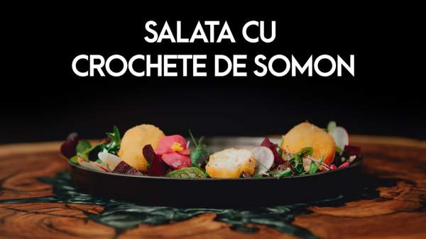 Salată cu crochete de somon