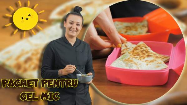 Omletă în tortilla pentru pachețelele copiilor