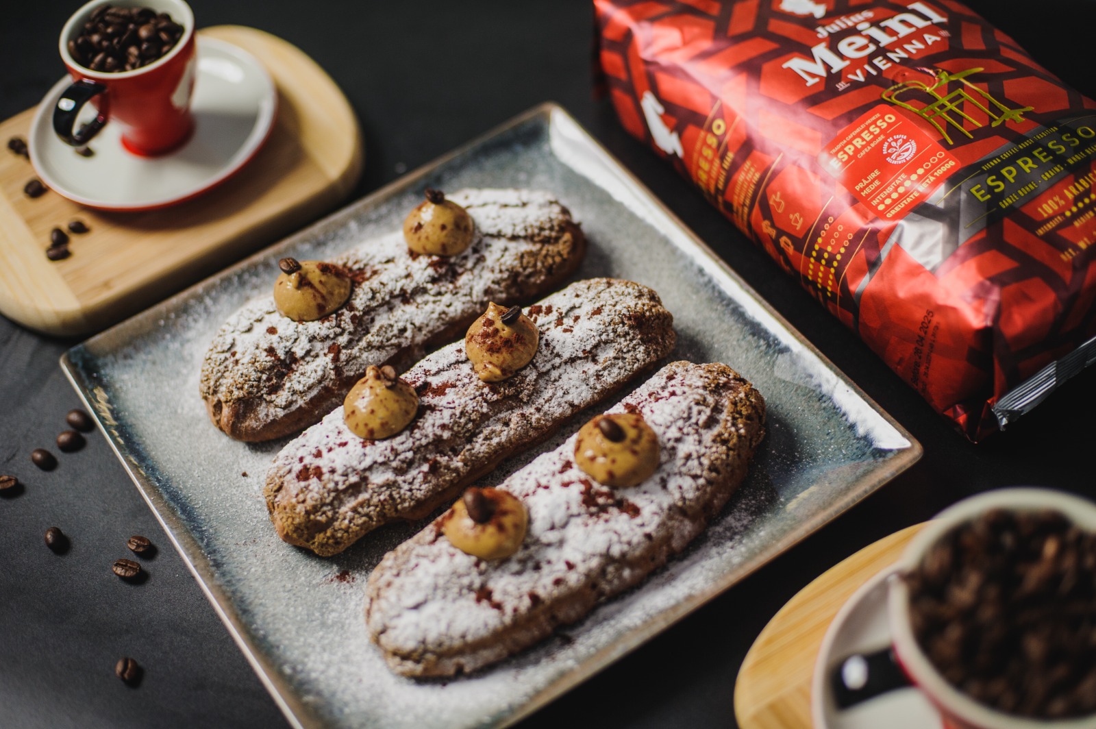 Eclere Franțuzești - cu cafea arabica Julius Meinl