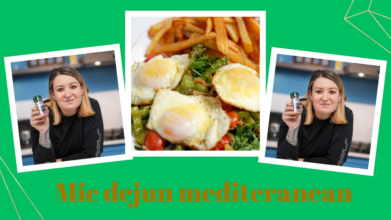 Mic dejun în stil mediteranean cu cartofi prăjiți